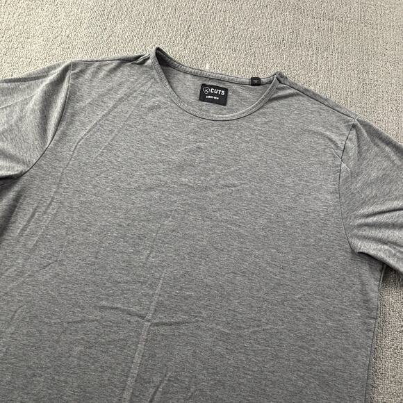 Cuts Clothing Shirt Adult Extra Large Gray Short Sleeve Active Athleisure Casual - Picture 8 of 14